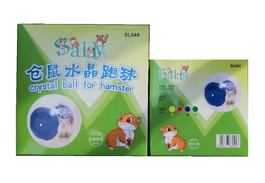 12cm blue Hamster toy supplies mouse ball golden silk bear crystal running ball rolling ball rolling wheel running ball 12cm AZ18801