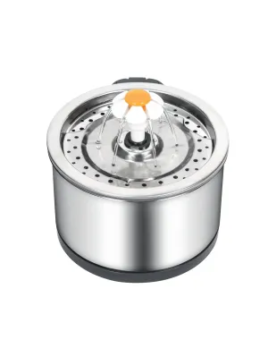 2.5L Automatic Electric Pet Water Fountain, BPA-Free, Stainless Steel - YES4PETS