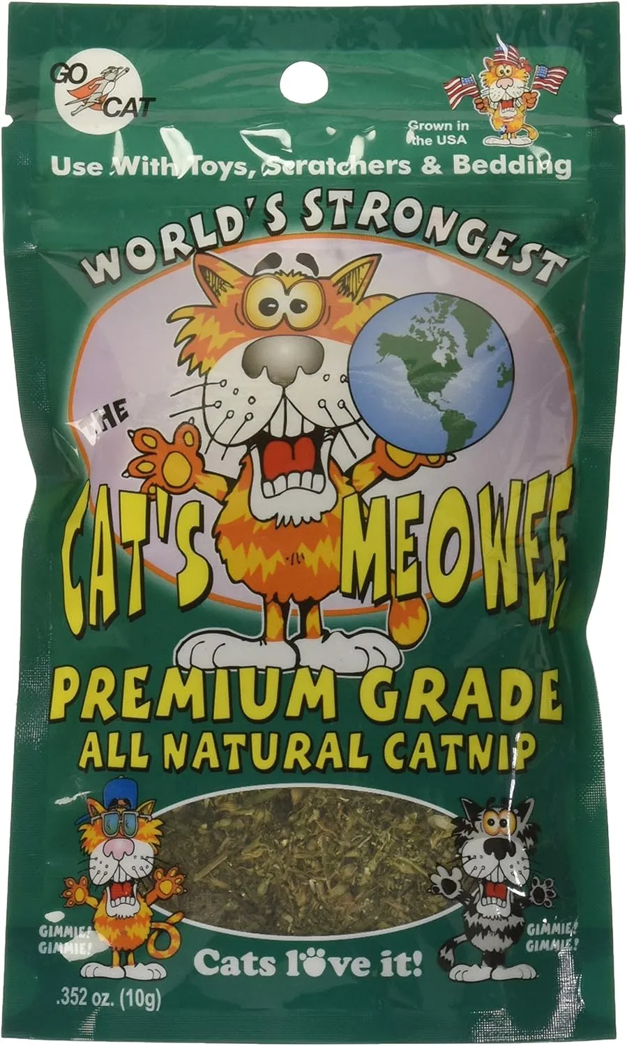 .352 Ounce The Cat's Meowee All Natural Premium Grade Cat Nip (Pack of 2)