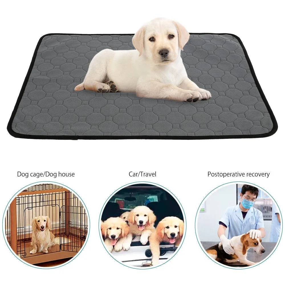 Anti-slip Dog Pee Pad Blanket Reusable Absorbent Diaper Washable Puppy Training Pad Pet Bed Urine Mat  - Different sizes available