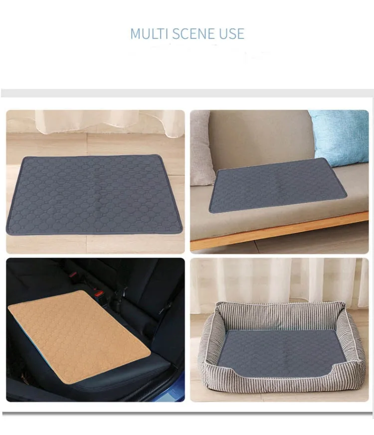 Anti-slip Dog Pee Pad Blanket Reusable Absorbent Diaper Washable Puppy Training Pad Pet Bed Urine Mat  - Different sizes available