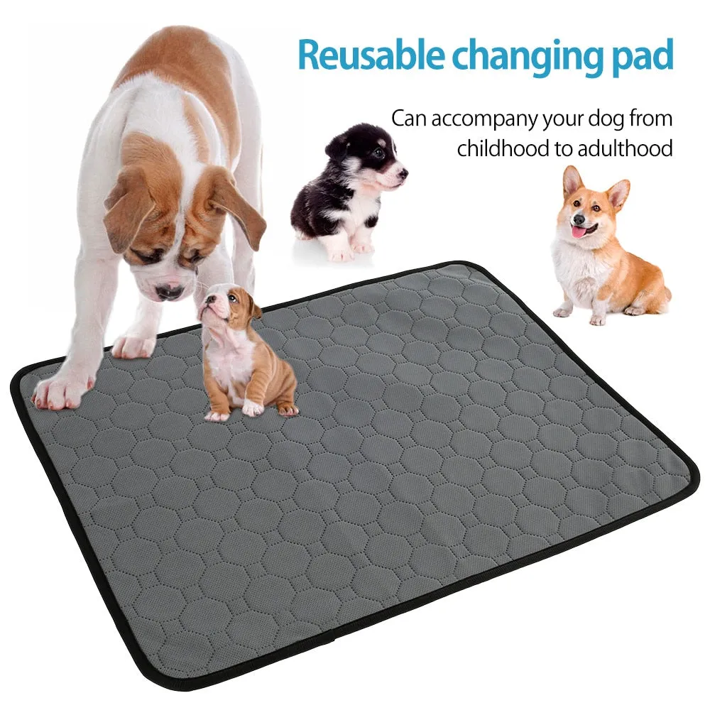 Anti-slip Dog Pee Pad Blanket Reusable Absorbent Diaper Washable Puppy Training Pad Pet Bed Urine Mat  - Different sizes available