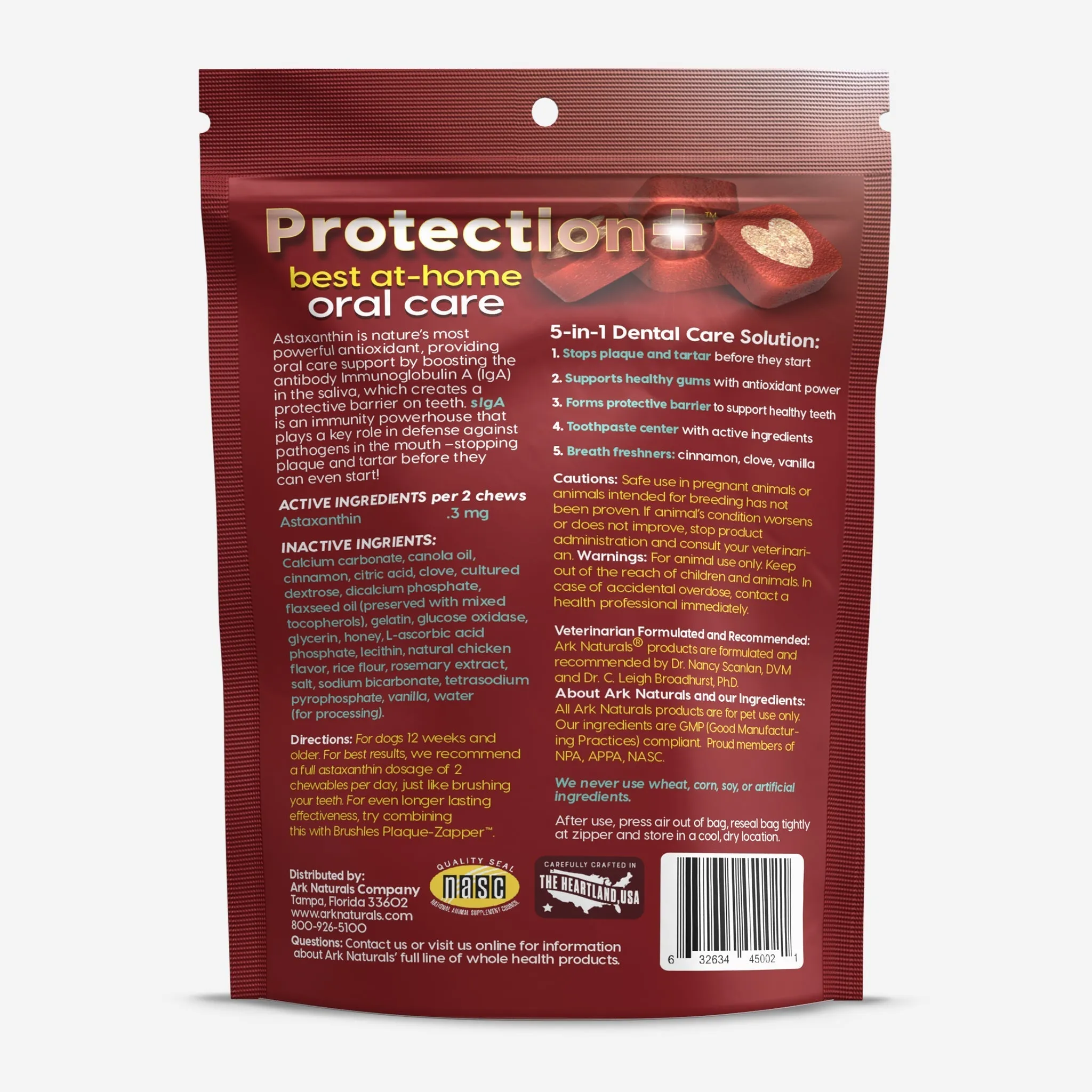 Ark Naturals Protection  Brushless Toothpaste Dental Chews for Dogs