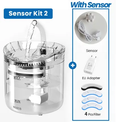 Automatic 2L Cat Water Fountain Filter Sensor