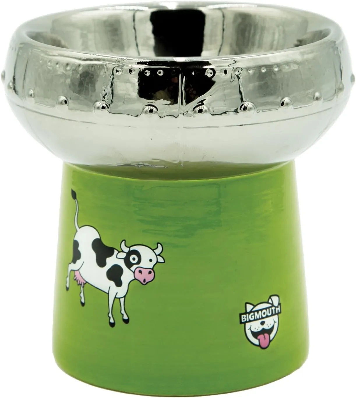 BigMouth Inc UFO Elevated Cat Bowl - Raised Cat Bowl for Cat, Small Dog - Ceramic Food Bowls - Lifted Pet Feeding Bowl - Water Bowl