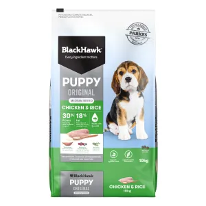 Black Hawk Chicken and Rice Medium Breed Puppy Dry Dog Food 10kg^^^