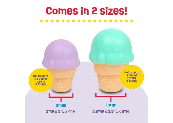 Brightkins - Large Ice Cream Cone Treat Dispenser (For Dogs)