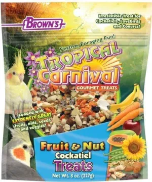 Brown's Fruit & Nut Treat - Cockatiel/Lovebird 8oz