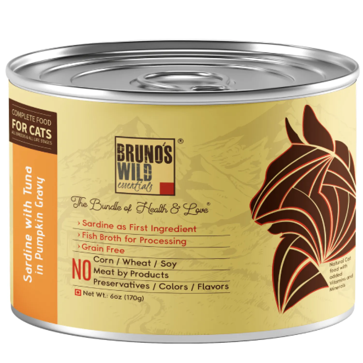 Bruno's Wild Essentials Sardine with Tuna in Pumpkin and Tuna with Salmon & Parsely Cat Wet Food Combo (6 6)