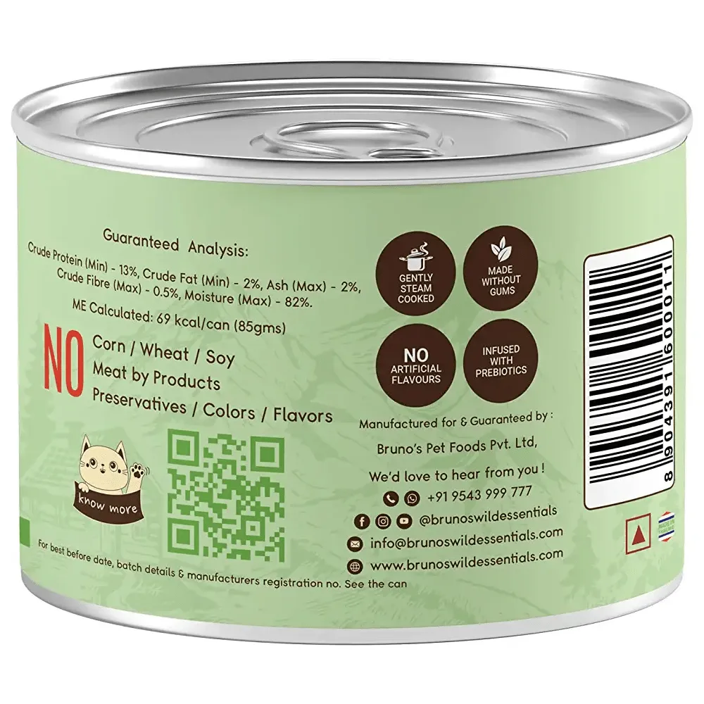 Bruno's Wild Essentials Sardine with Tuna in Pumpkin and Tuna with Salmon & Parsely Cat Wet Food Combo (6 6)