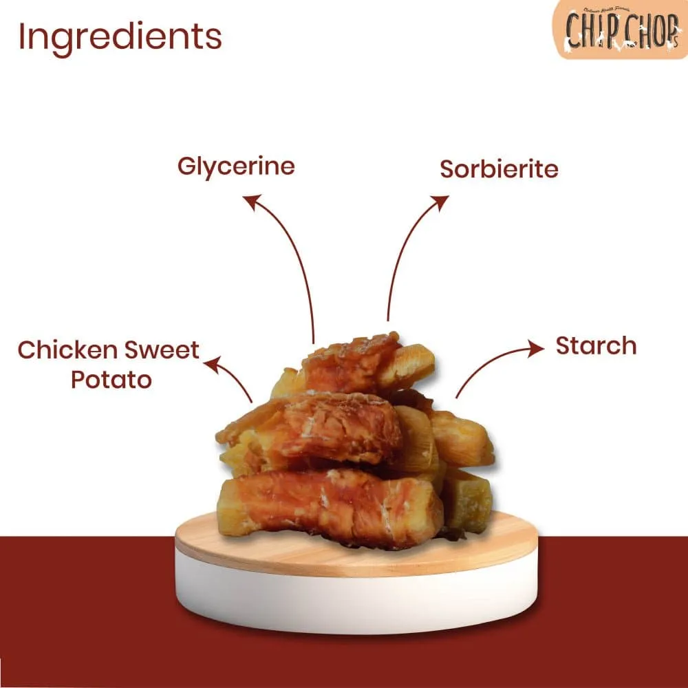 Chip Chops Chicken & Codfish Rolls and Sweet Potato Chicken Dog Treats Combo