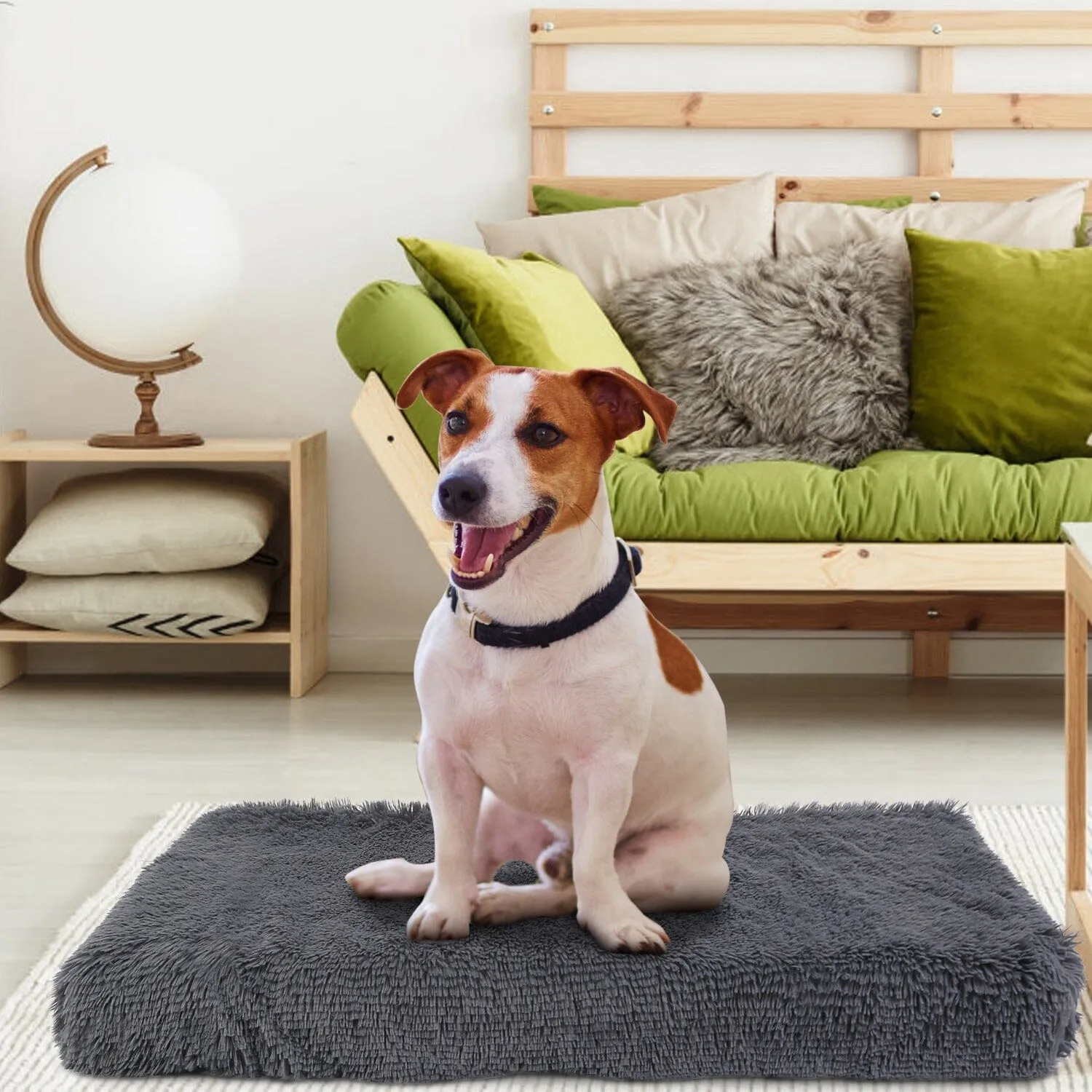 Dog Bed Soft Plush Cushion Cozy Warm Pet Crate Mat Dog Carpet