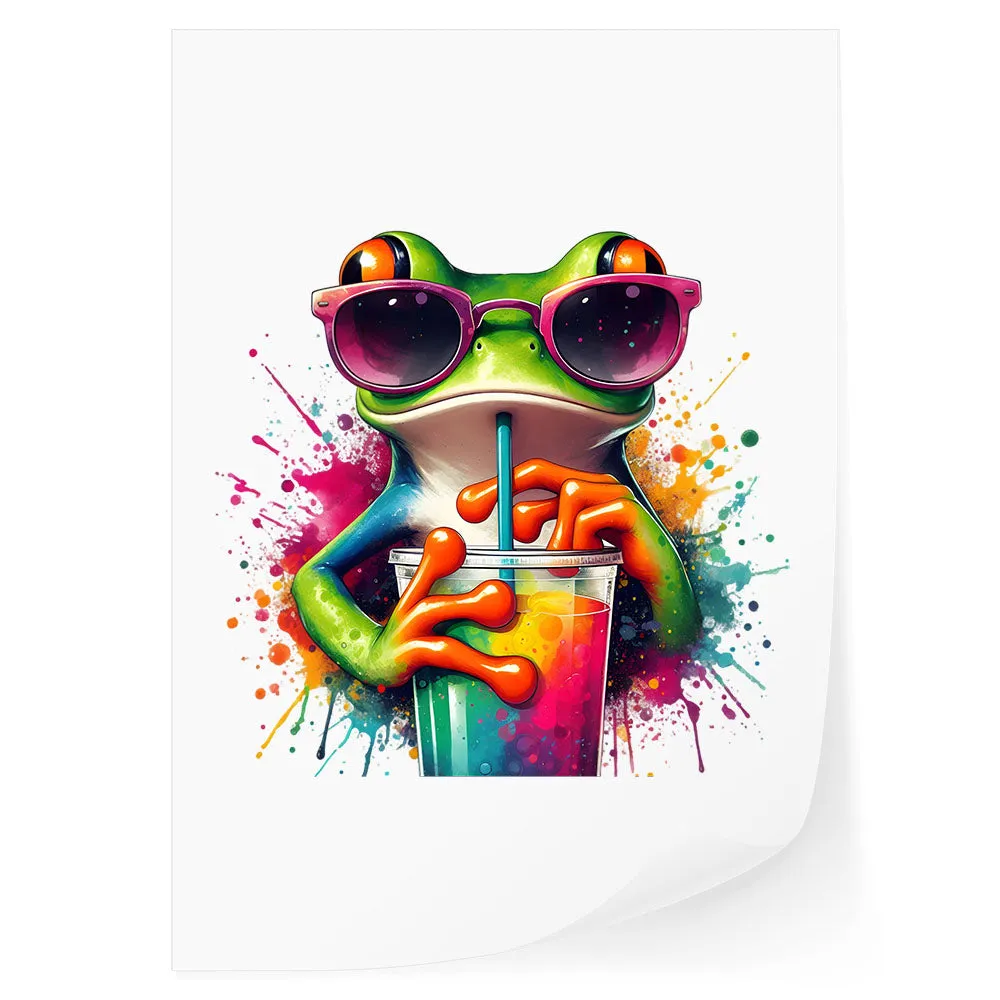 Drinking Frog DTF Transfer