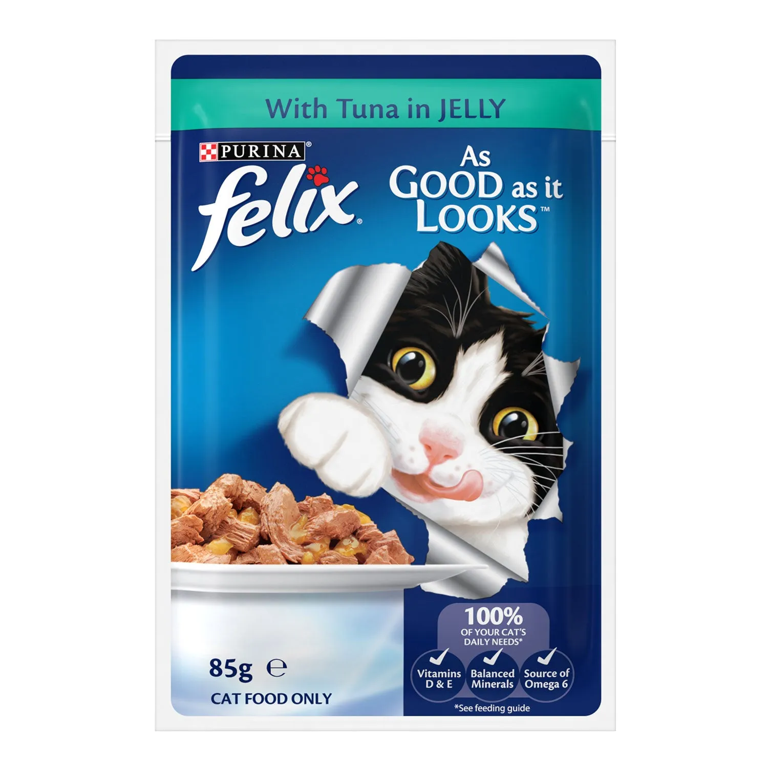 Felix Ocean Menus in Jelly Adult Wet Cat Food Pouces 12x85g