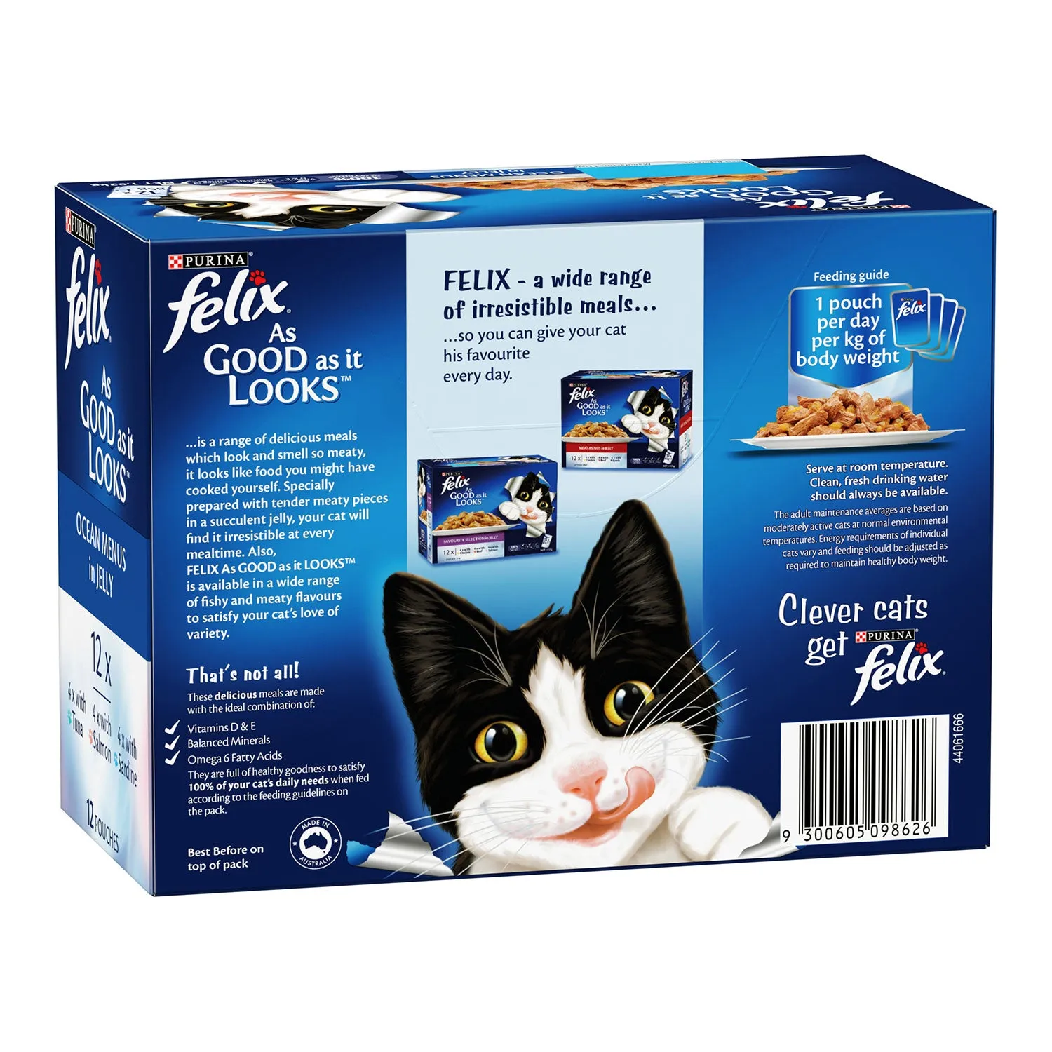 Felix Ocean Menus in Jelly Adult Wet Cat Food Pouces 12x85g