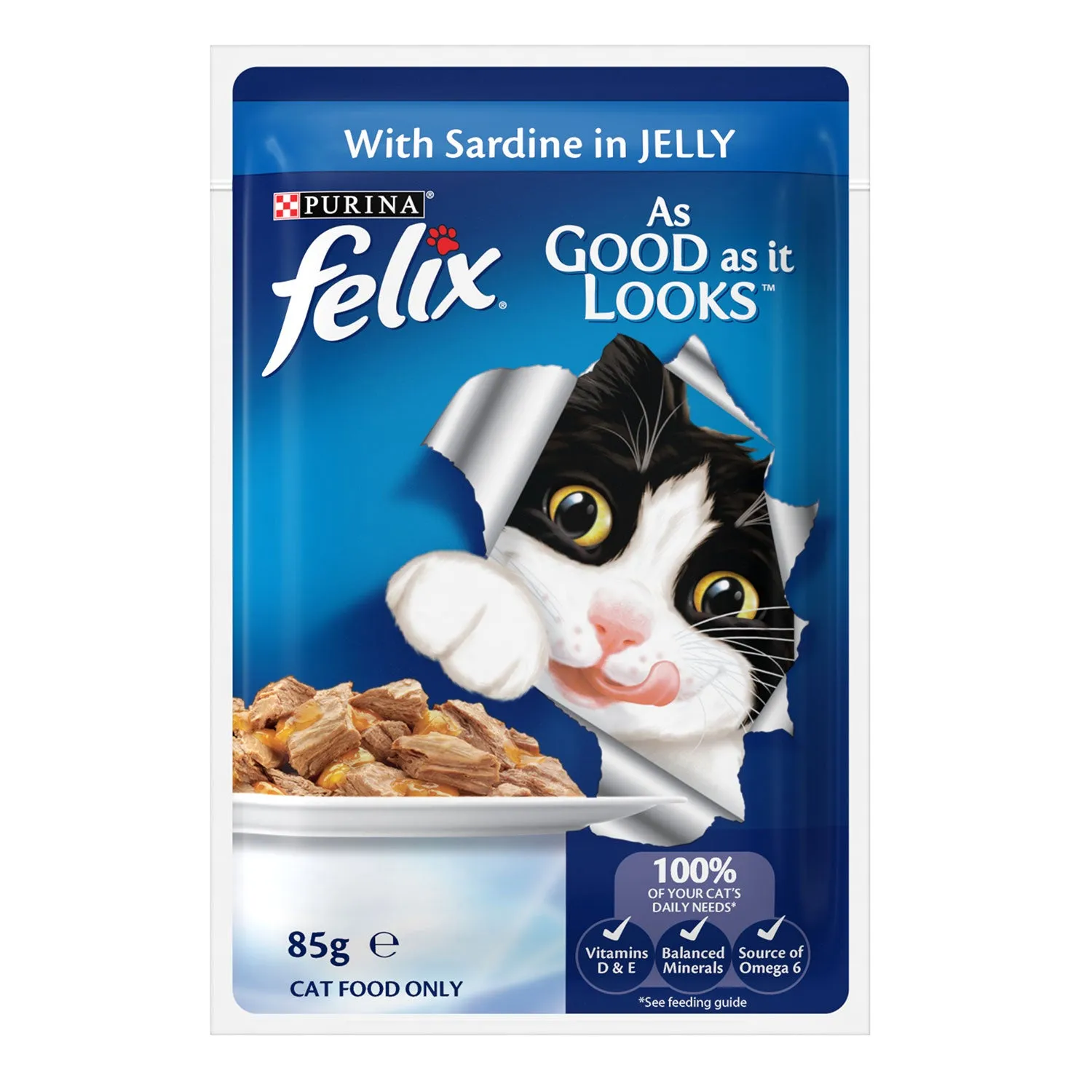 Felix Ocean Menus in Jelly Adult Wet Cat Food Pouces 12x85g