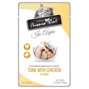 Fussie Cat Premium Pouch Tuna with Chicken in Aspic Cat Food