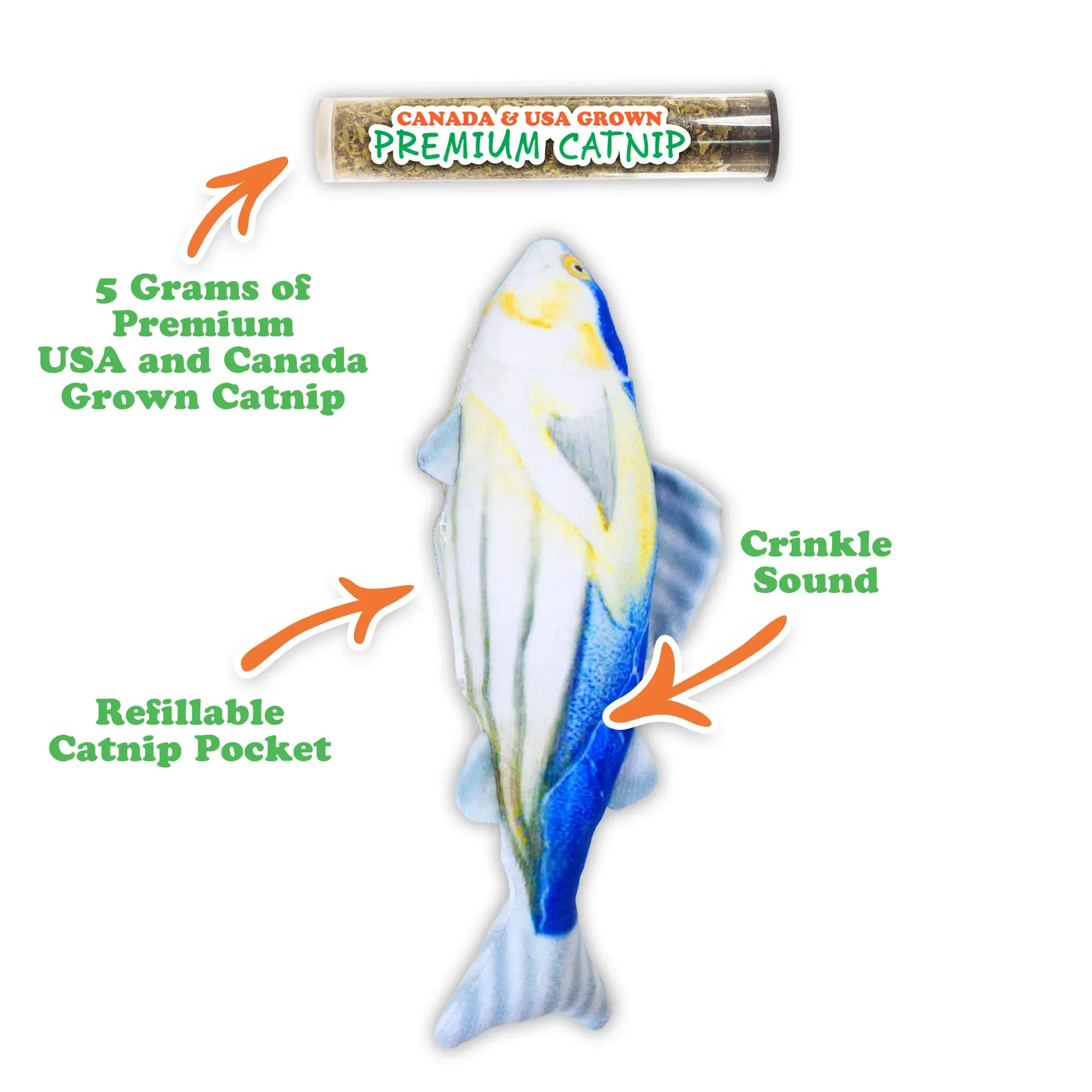 Get Hooked Big Kahuna Tuna Refillable Cat Toy