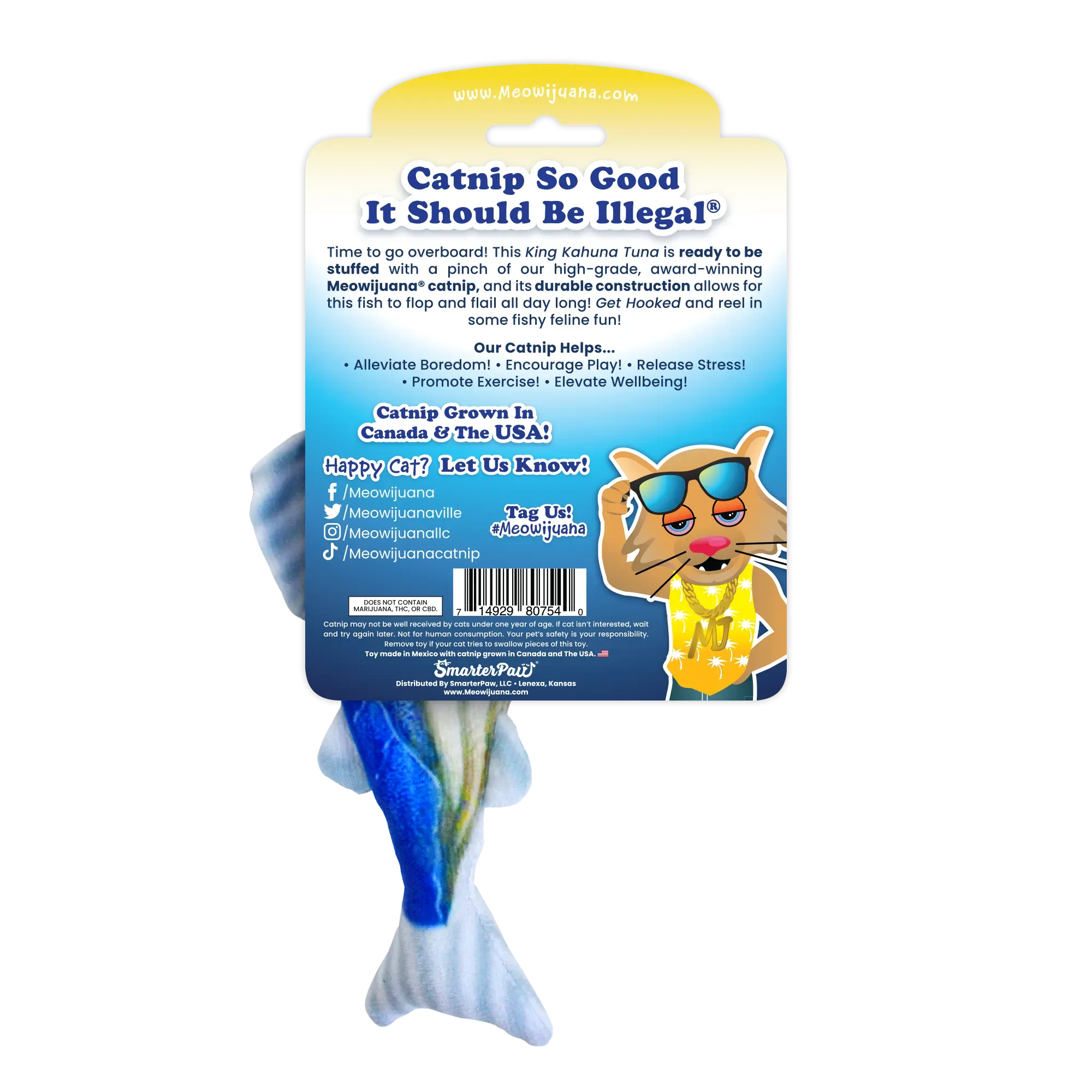 Get Hooked Big Kahuna Tuna Refillable Cat Toy