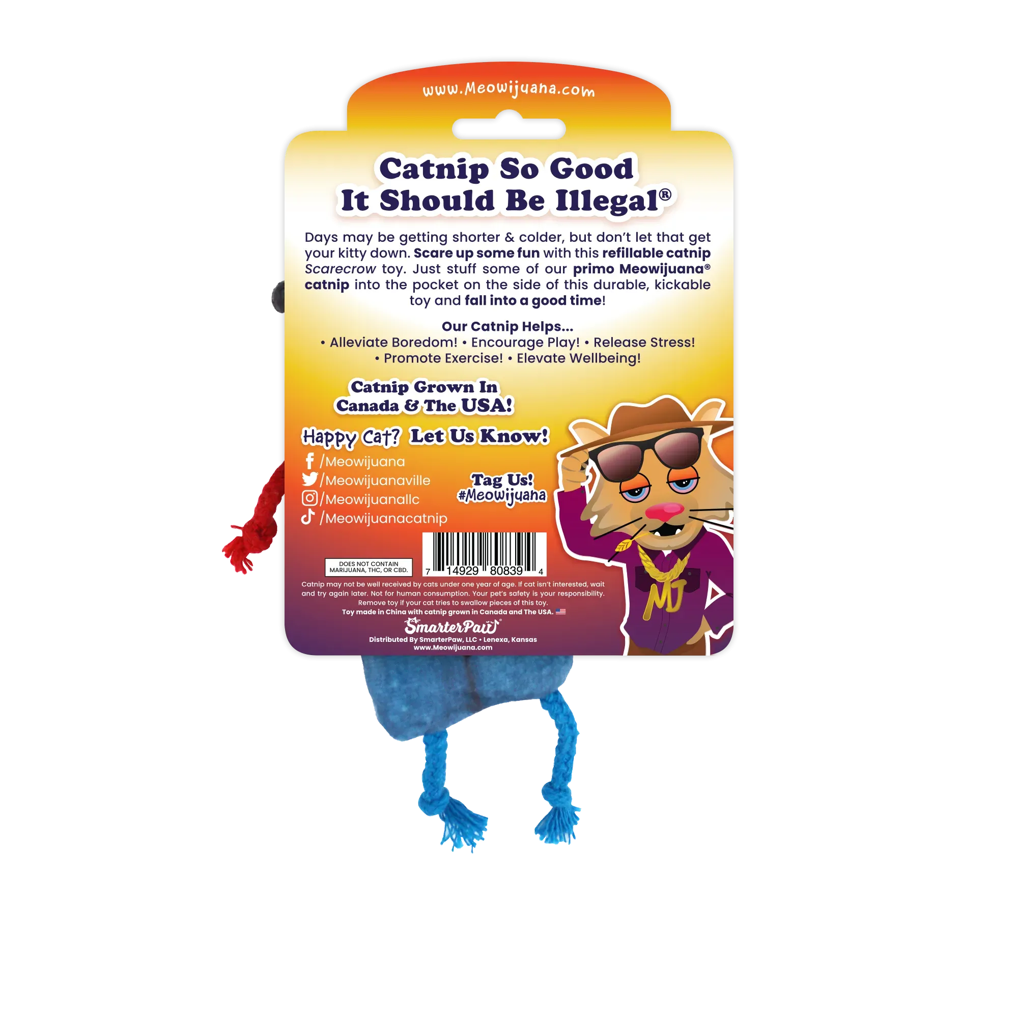 Get Spooked Scarecrow Refillable Cat Toy