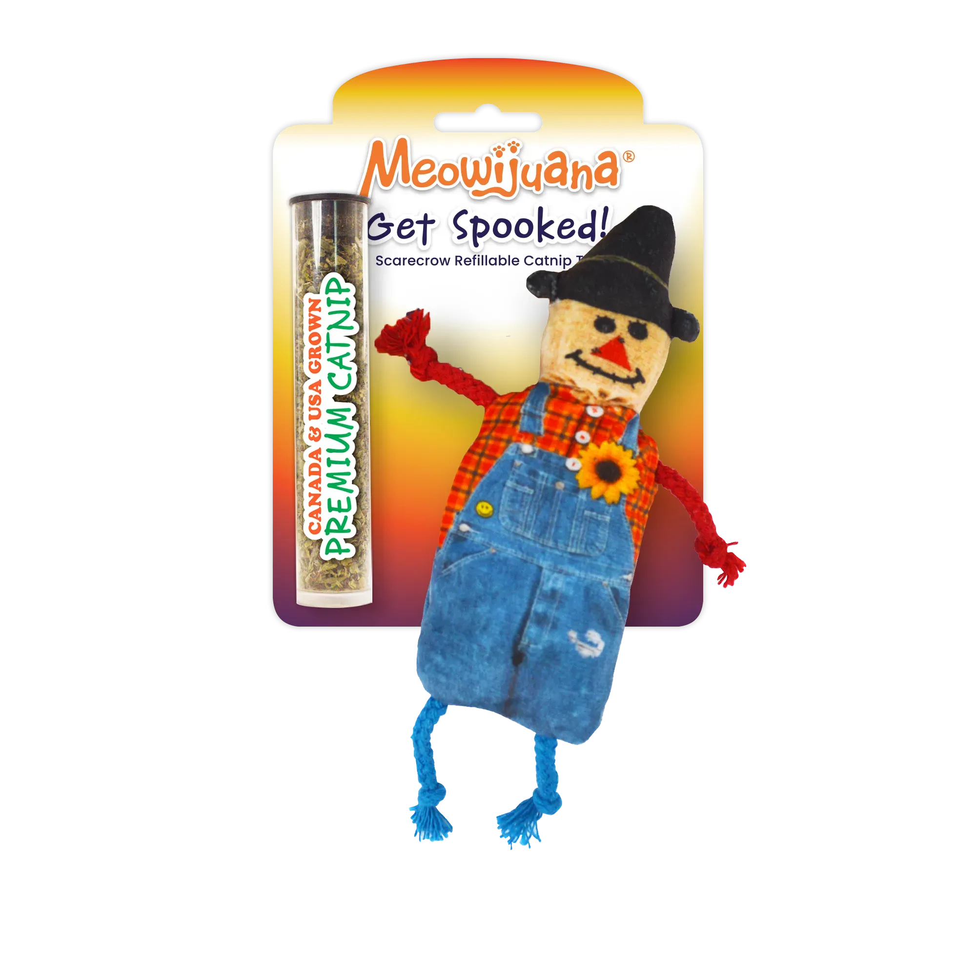 Get Spooked Scarecrow Refillable Cat Toy