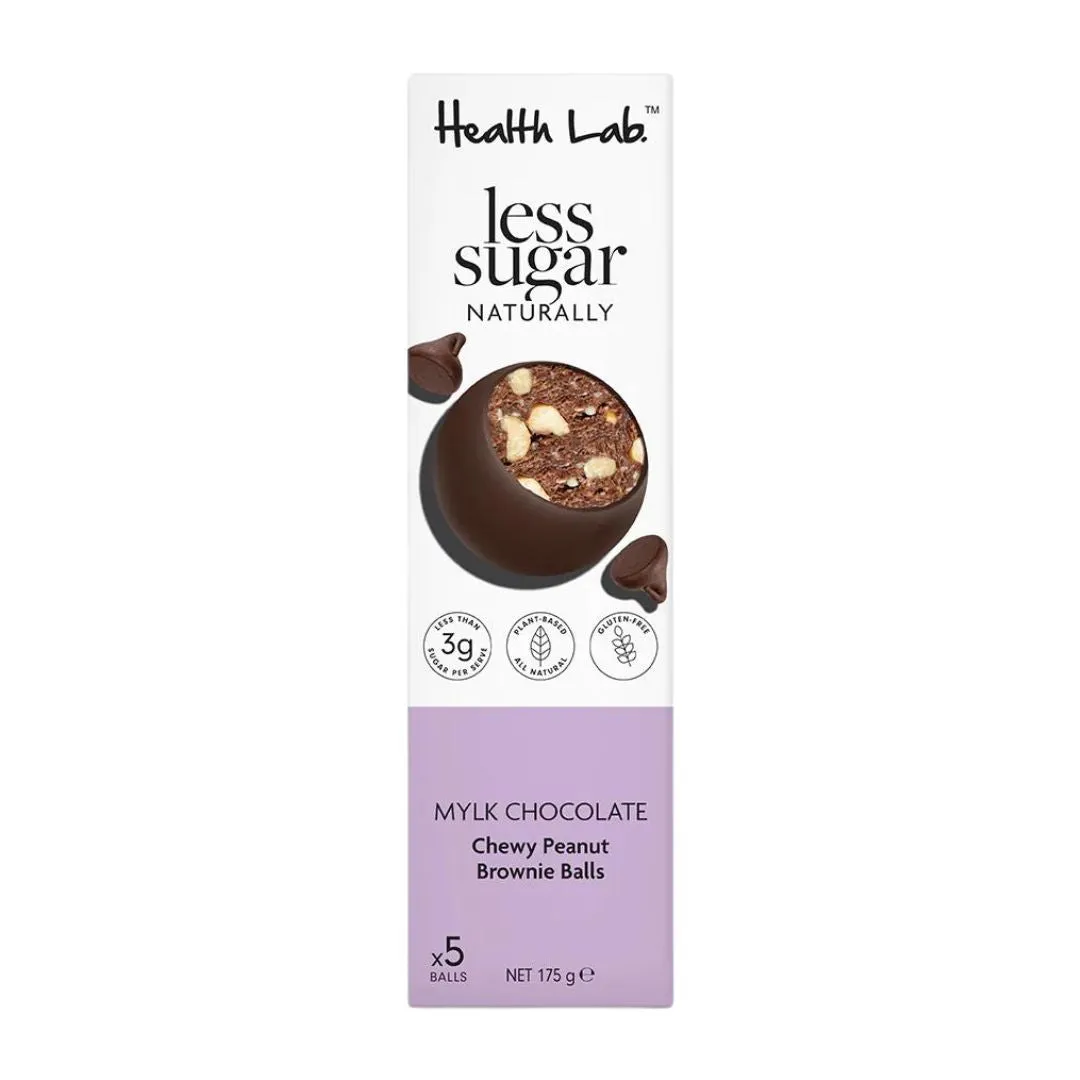 Health Lab Less Sugar Balls - Mylk Chewy Peanut Brownie (175g)