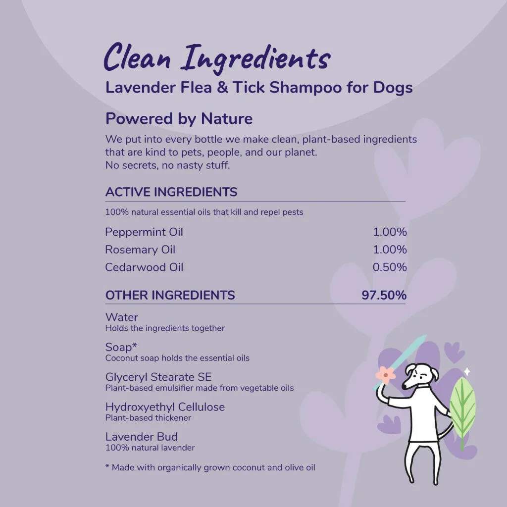kin kind Flea   Tick Relief Lavender Shampoo for Dogs (12 oz)
