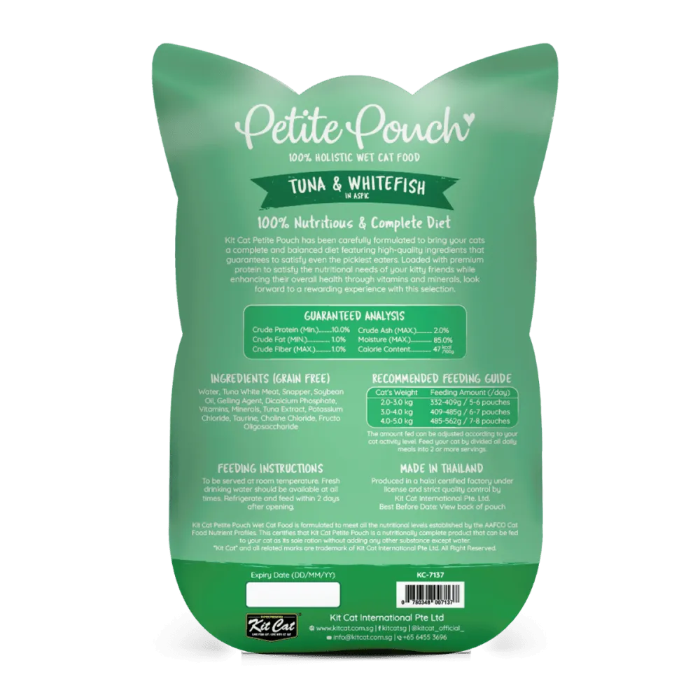 Kit Cat Tuna and White Fish, Tuna & Salmon Fish and Kitten Chicken Cat Wet Food Combo