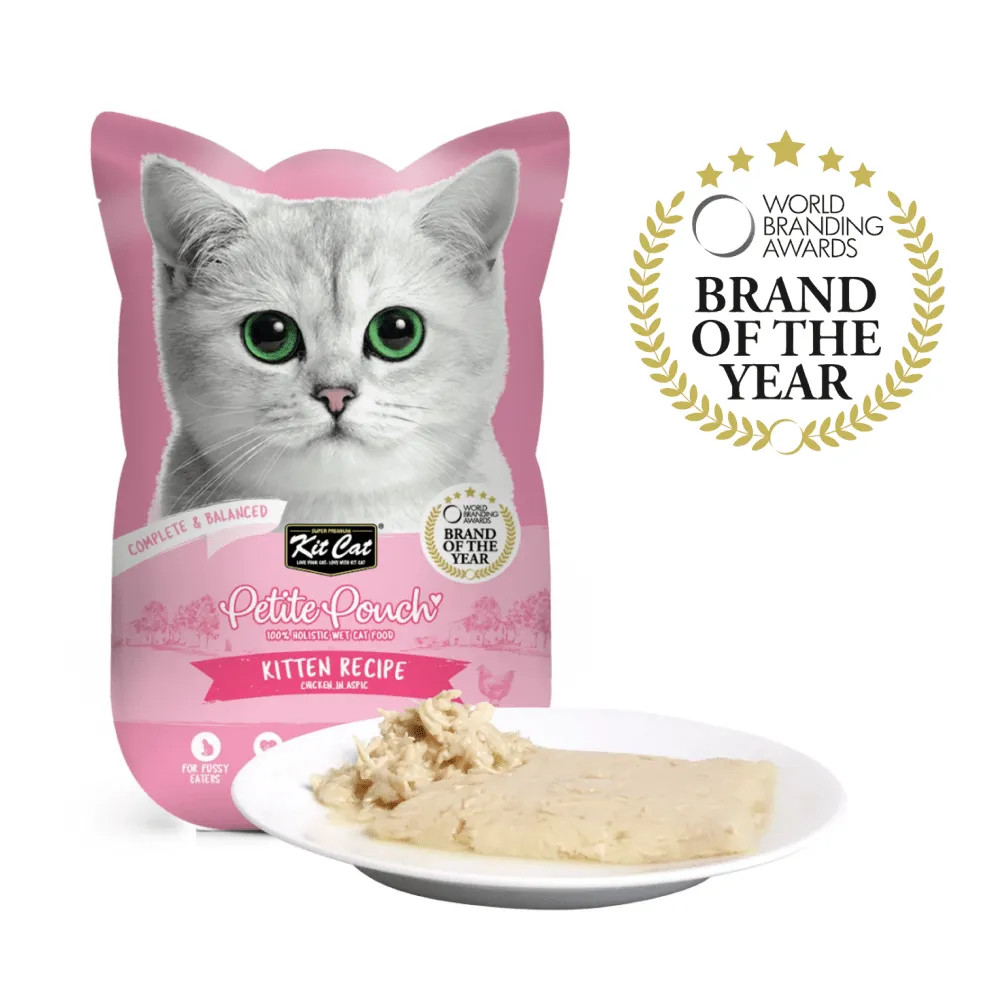 Kit Cat Tuna and White Fish, Tuna & Salmon Fish and Kitten Chicken Cat Wet Food Combo