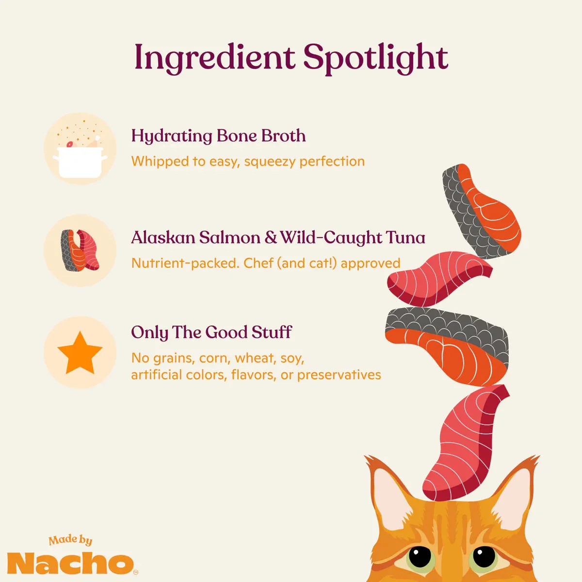 Made By Nacho Lickable Mousse Treats - Salmon & Tuna - 0.5 oz.
