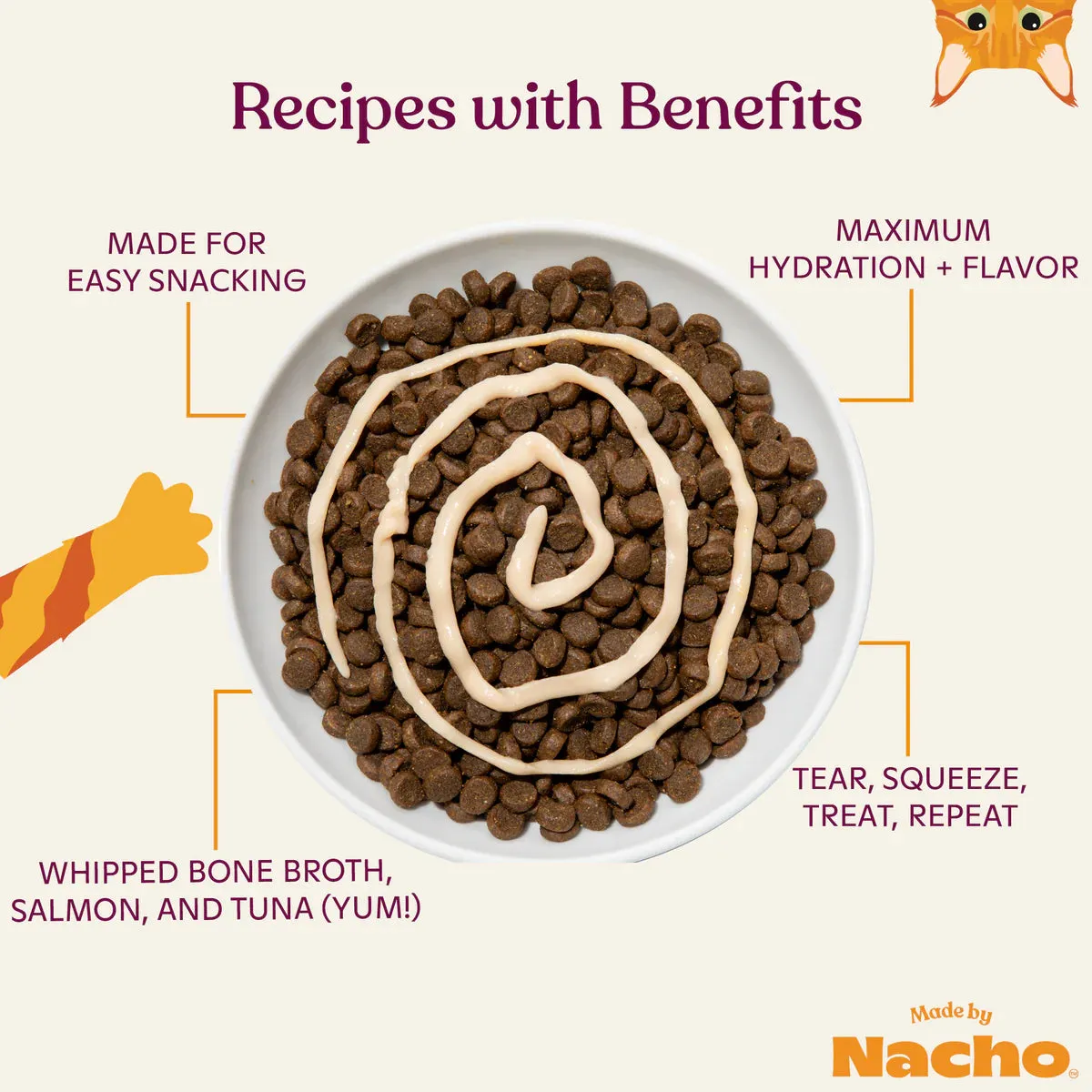 Made By Nacho Lickable Mousse Treats - Salmon & Tuna - 0.5 oz.