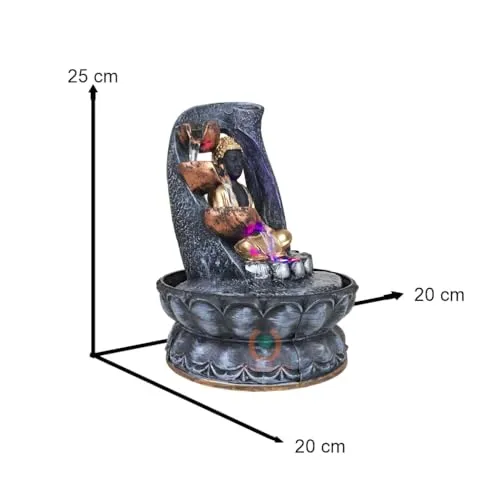 MERUPAM Buddha Tabletop Waterfall Fountain Meditation Relaxing Indoor Decoration, Zen Fountain for Home, Office, Bedroom Decor