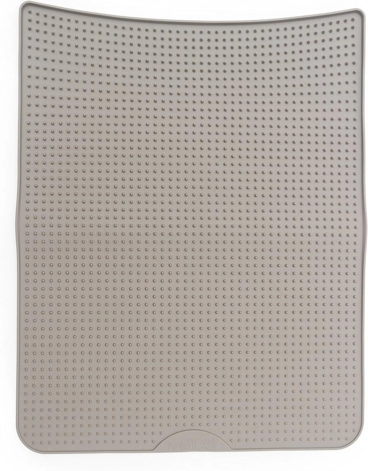 Messy Cats Silicone Litter Mat with Soft Graduated Spikes, 18" x 14", Grey