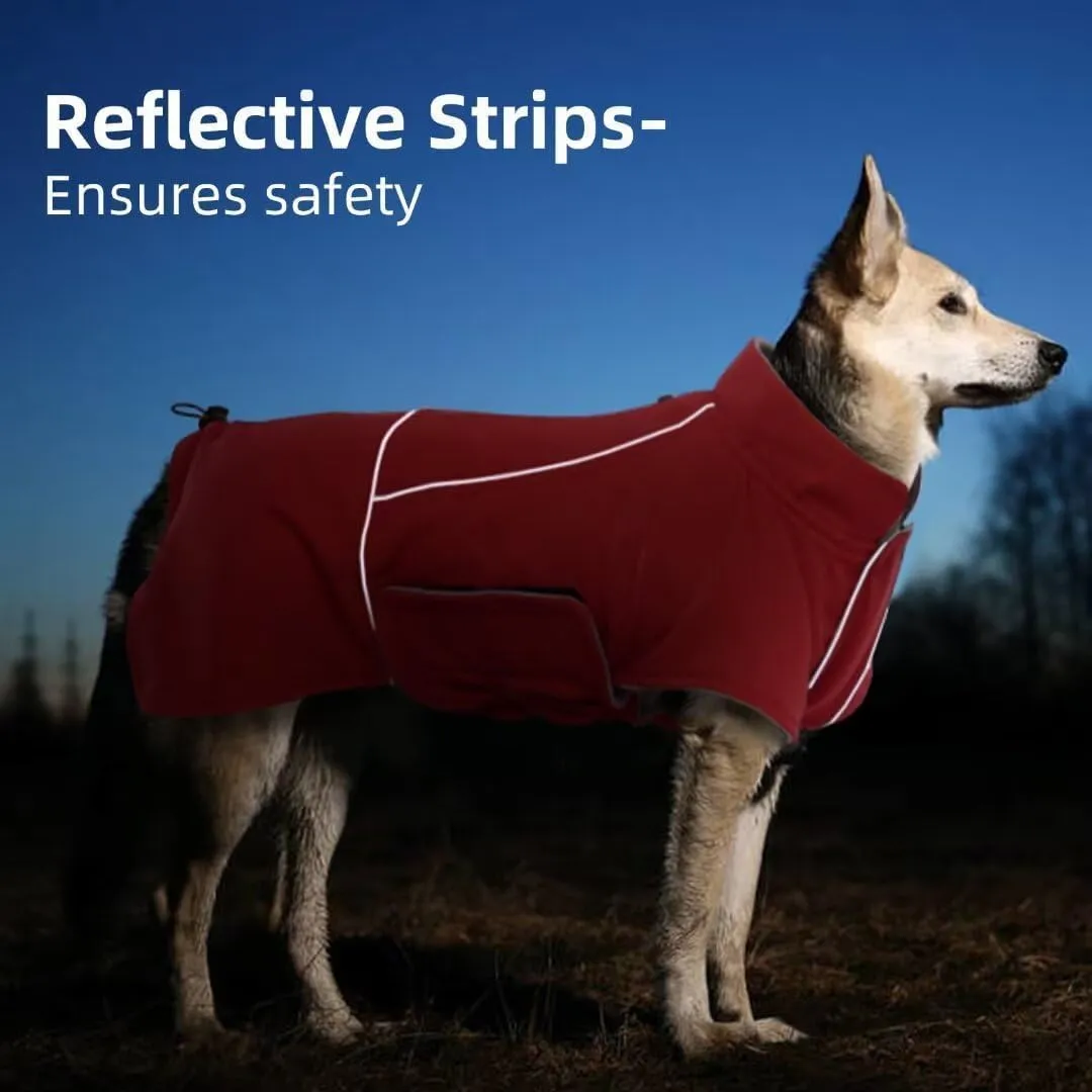 MIGOHI XXL Waterproof Dog Jacket - Winter Coat for Boys & Girls, Golden Retriever, Weimaraner, Red