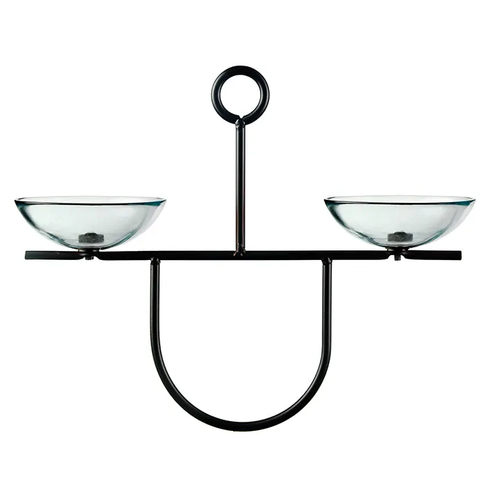 Mosaic Birds Side by Side Poppy Feeder, Clear