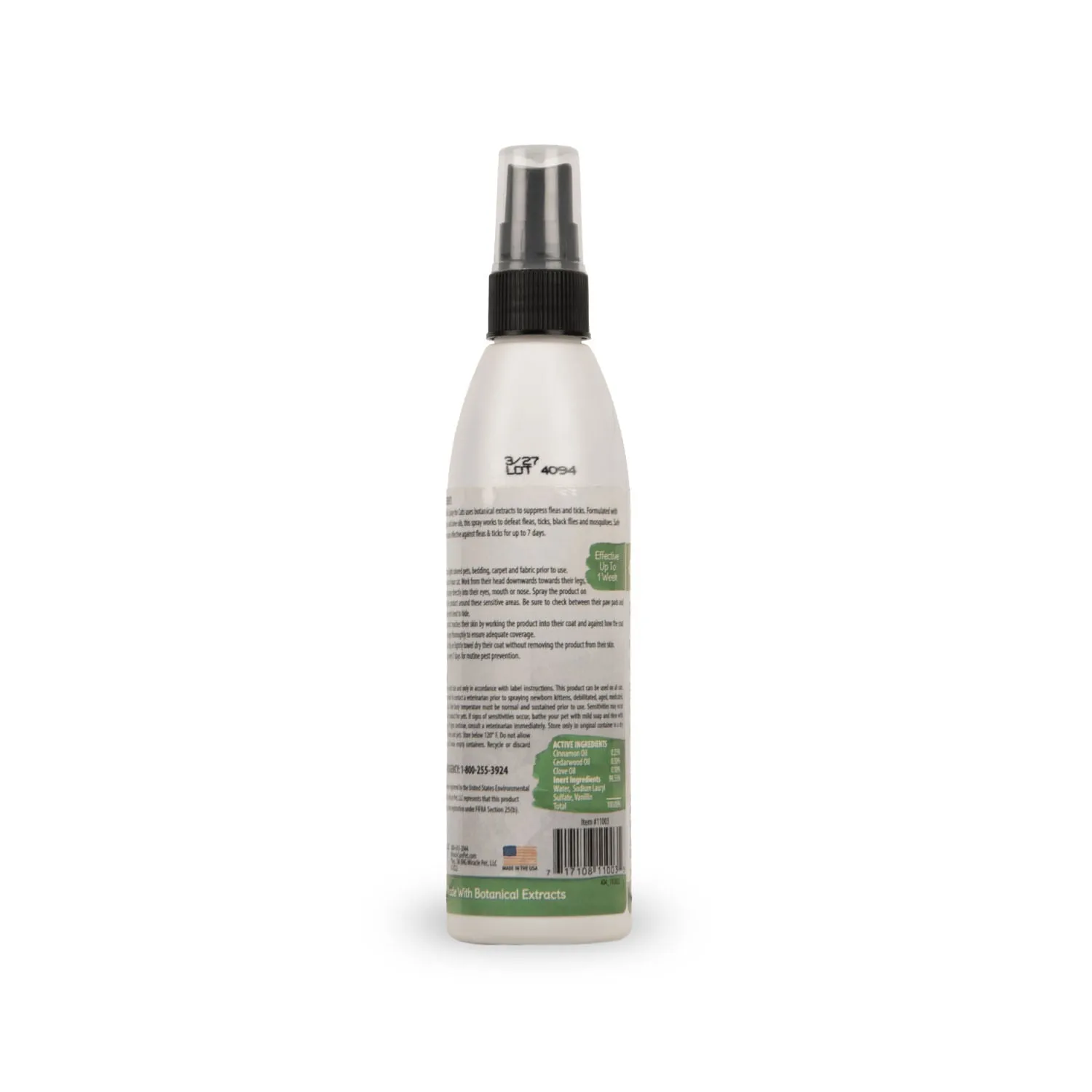 Natural Flea Spray for Cats, 8 oz