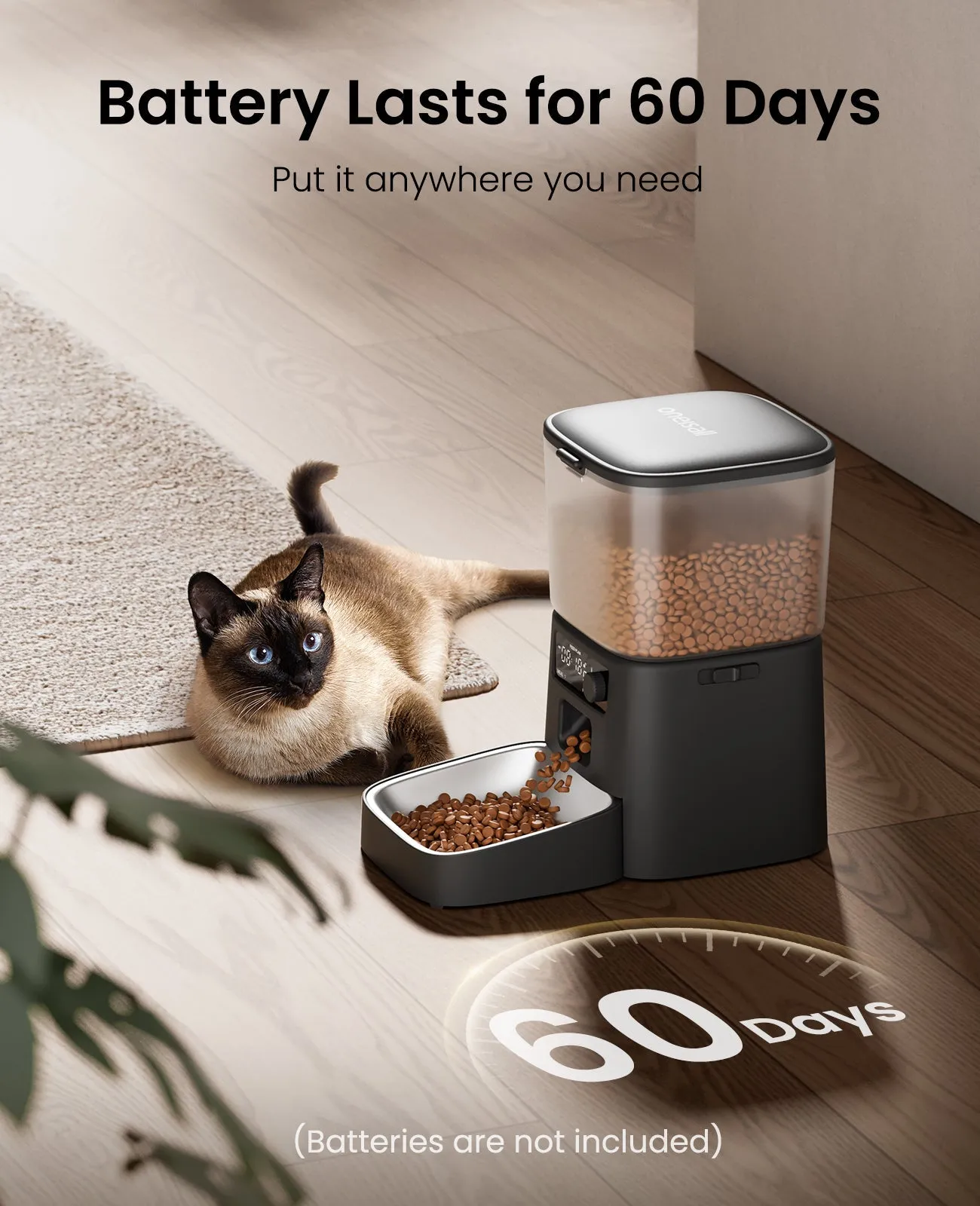 Oneisall Cozy C1 Pet Grooming Vacuum Kit & 2L Cat Water Fountain & 3.5L Automatic Cat Feeder Set