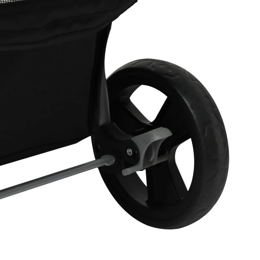 PaWz Large Pet Stroller Dog Cat Carrier - Black