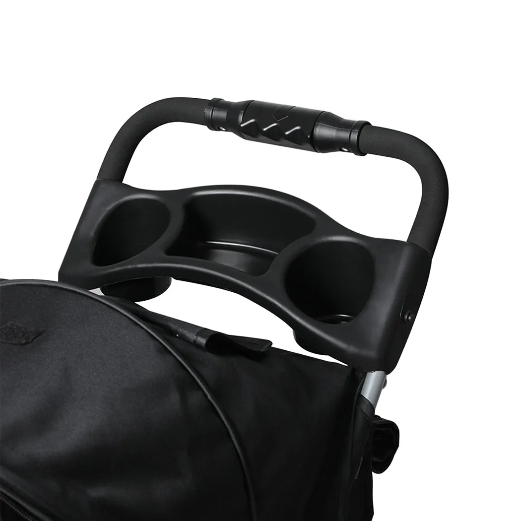 PaWz Large Pet Stroller Dog Cat Carrier - Black