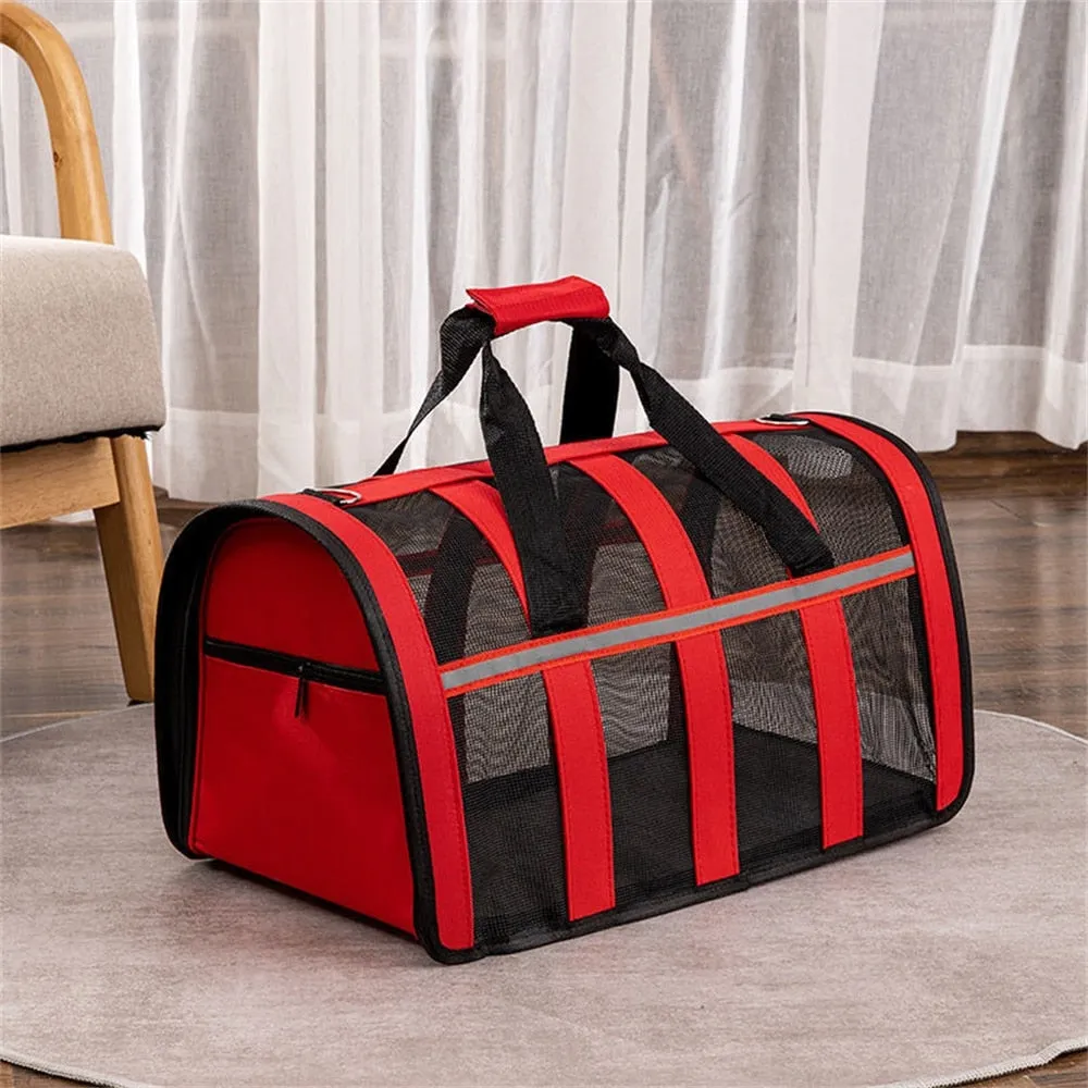 Pet Outing Portable Cat Dogs Handbag Summer Breathable Carrier Cat Dogs Travel Single Shoulder Bag Pet Carrying Bag Pet Supplies