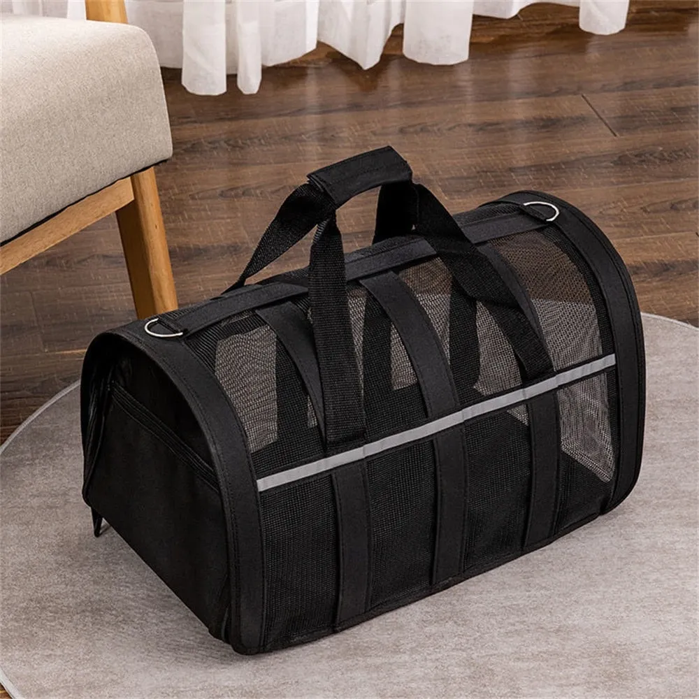 Pet Outing Portable Cat Dogs Handbag Summer Breathable Carrier Cat Dogs Travel Single Shoulder Bag Pet Carrying Bag Pet Supplies