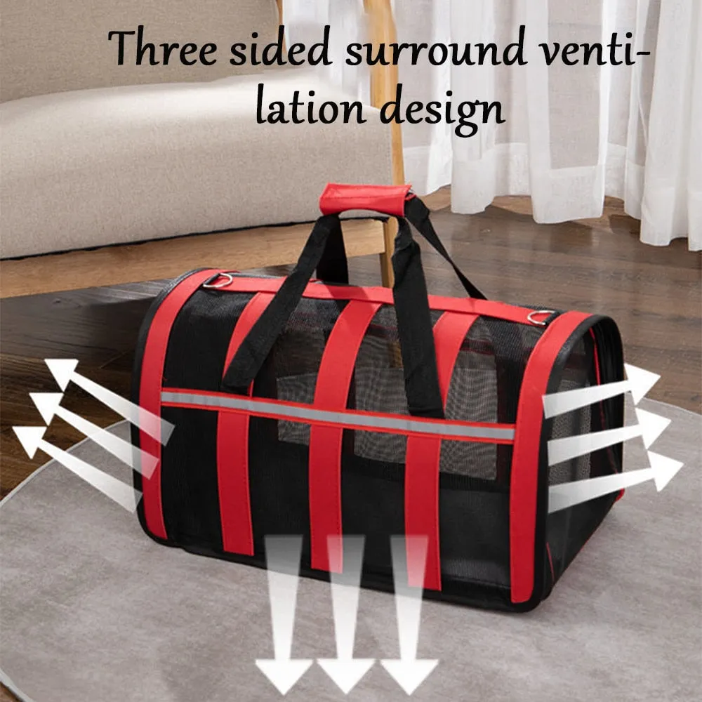 Pet Outing Portable Cat Dogs Handbag Summer Breathable Carrier Cat Dogs Travel Single Shoulder Bag Pet Carrying Bag Pet Supplies