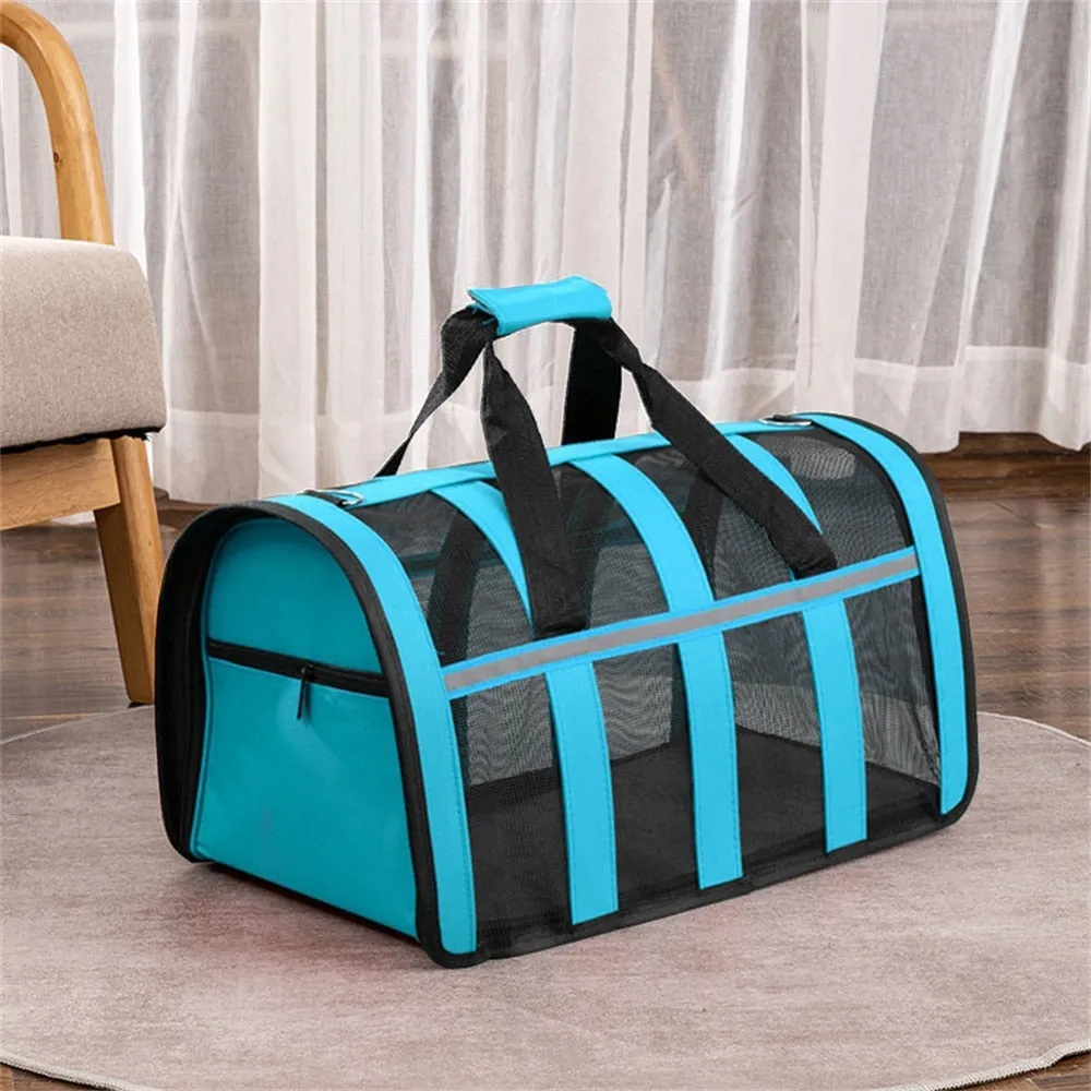 Pet Outing Portable Cat Dogs Handbag Summer Breathable Carrier Cat Dogs Travel Single Shoulder Bag Pet Carrying Bag Pet Supplies