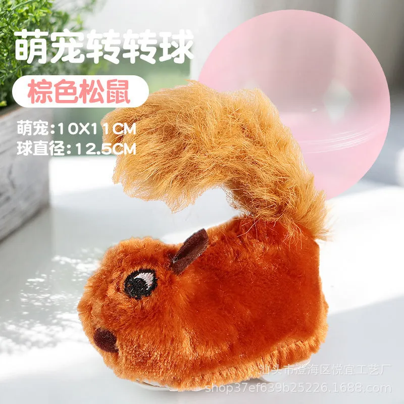 Pet toy simulation hamster all white rabbit electric rolling ball cat toy the same pet