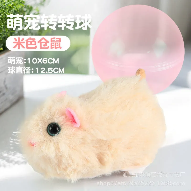 Pet toy simulation hamster all white rabbit electric rolling ball cat toy the same pet