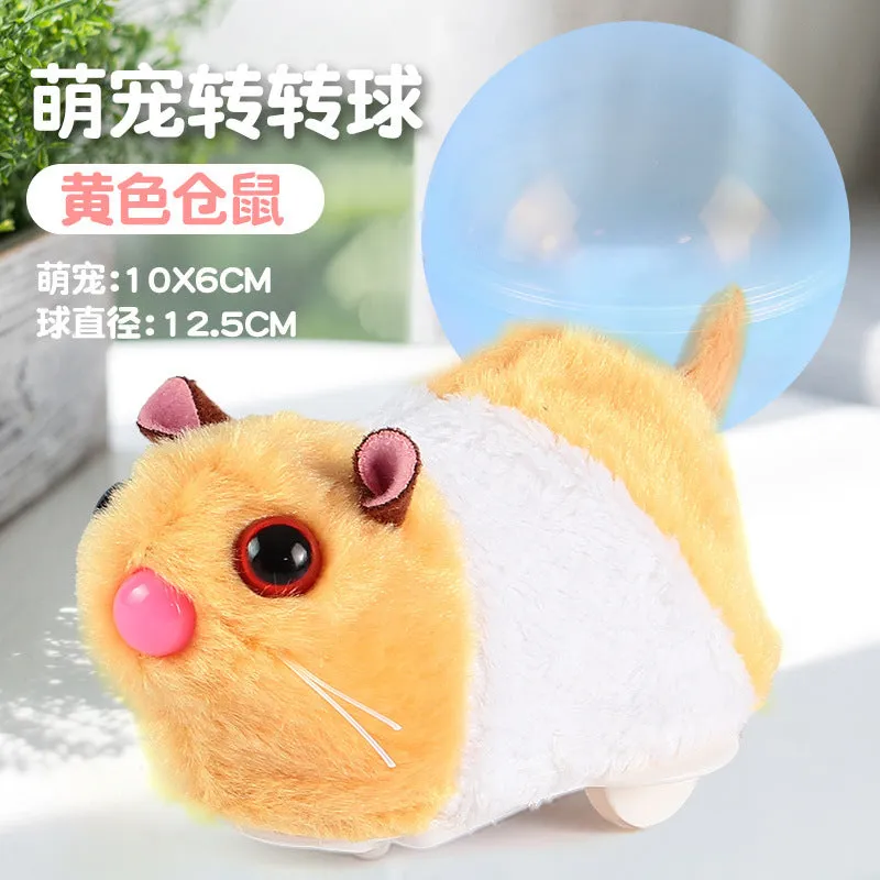 Pet toy simulation hamster all white rabbit electric rolling ball cat toy the same pet