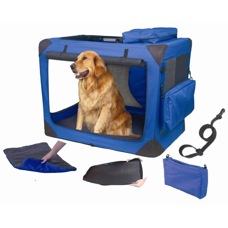 Portable Soft Pet Crate for Cats and Dogs - Generation II Deluxe Portable Soft Crate