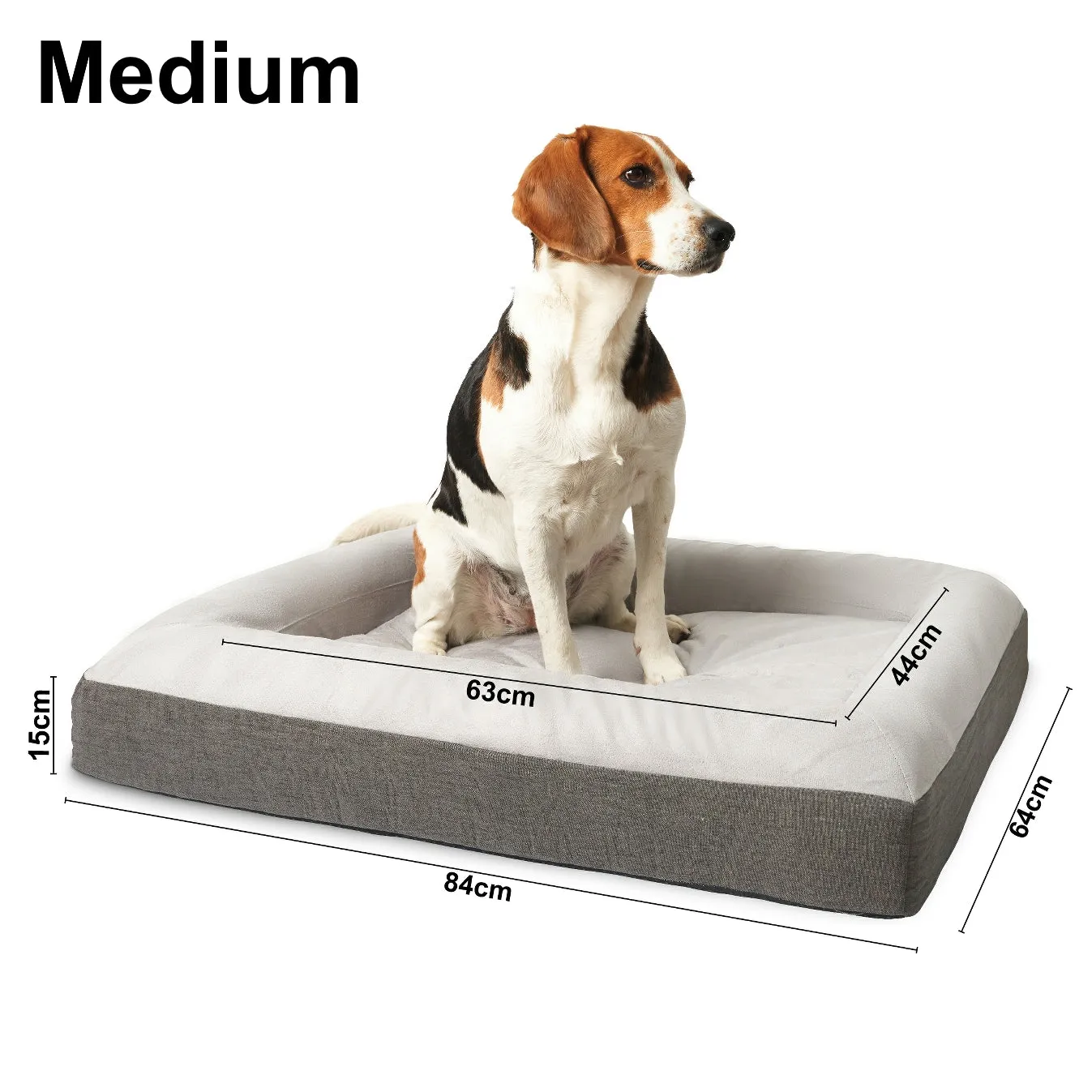 Premium Orthopaedic Memory Foam Dog Bed - Waterproof, Washable, Deluxe Finish