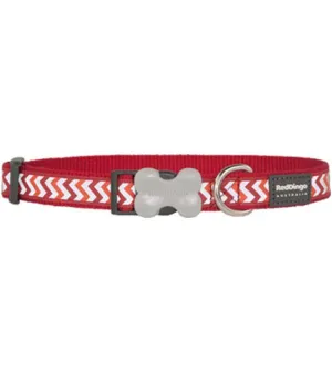 Red Dingo Reflective Ziggy Dog Collar (Red)