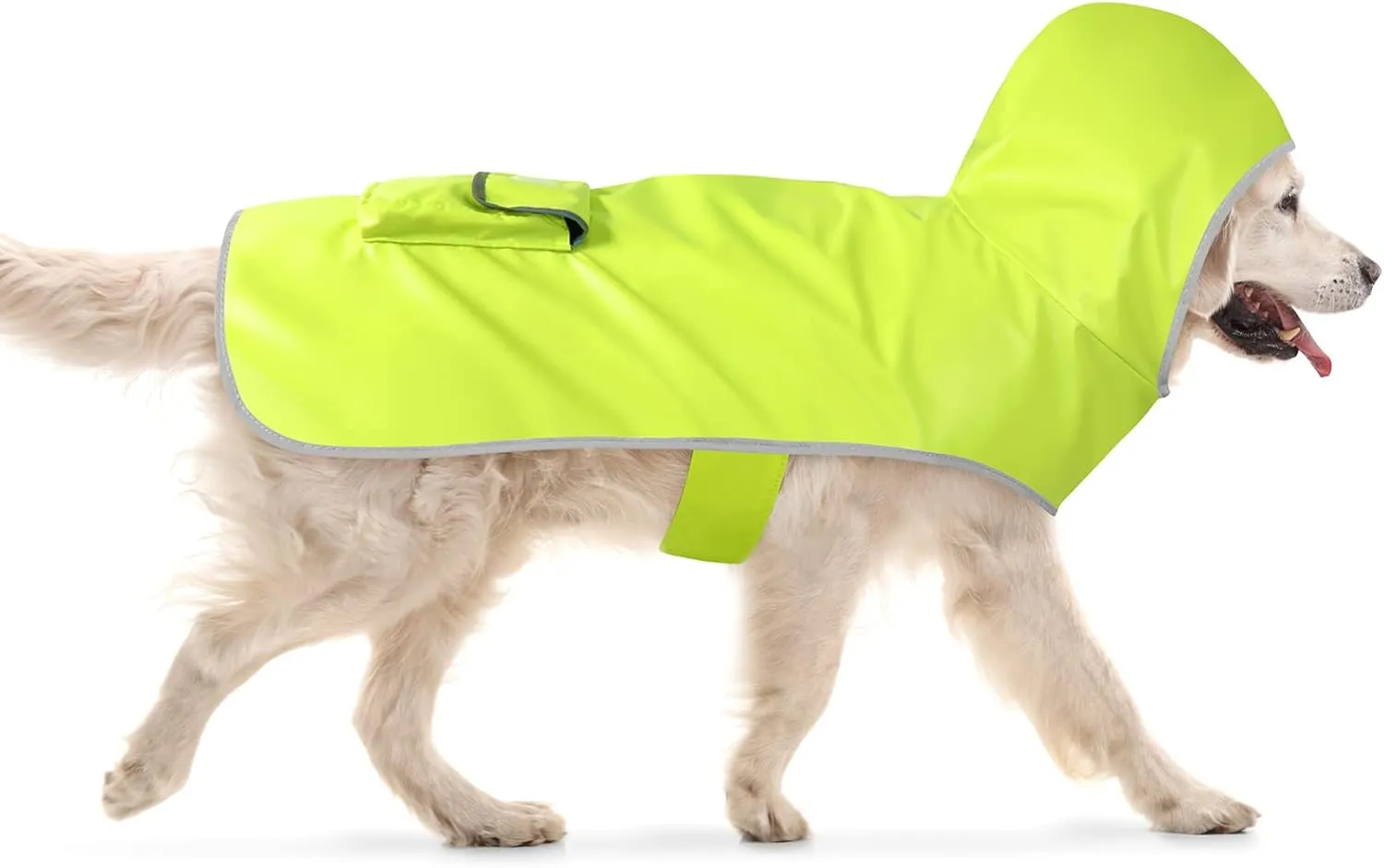 Reversible Dog Raincoat - Lightweight Dog Rain Jacket Hooded Rain Coats, Waterproof Pet Slicker Poncho for Small to XX- Large Dogs and Puppies (Green Blue, Small)